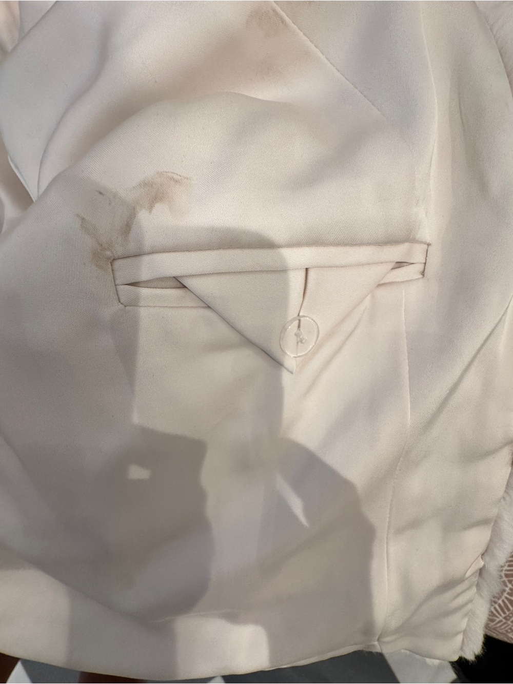 Self-Portrait Cream Faux-Shearling Pocket Jacket - Picture 7 of 7
